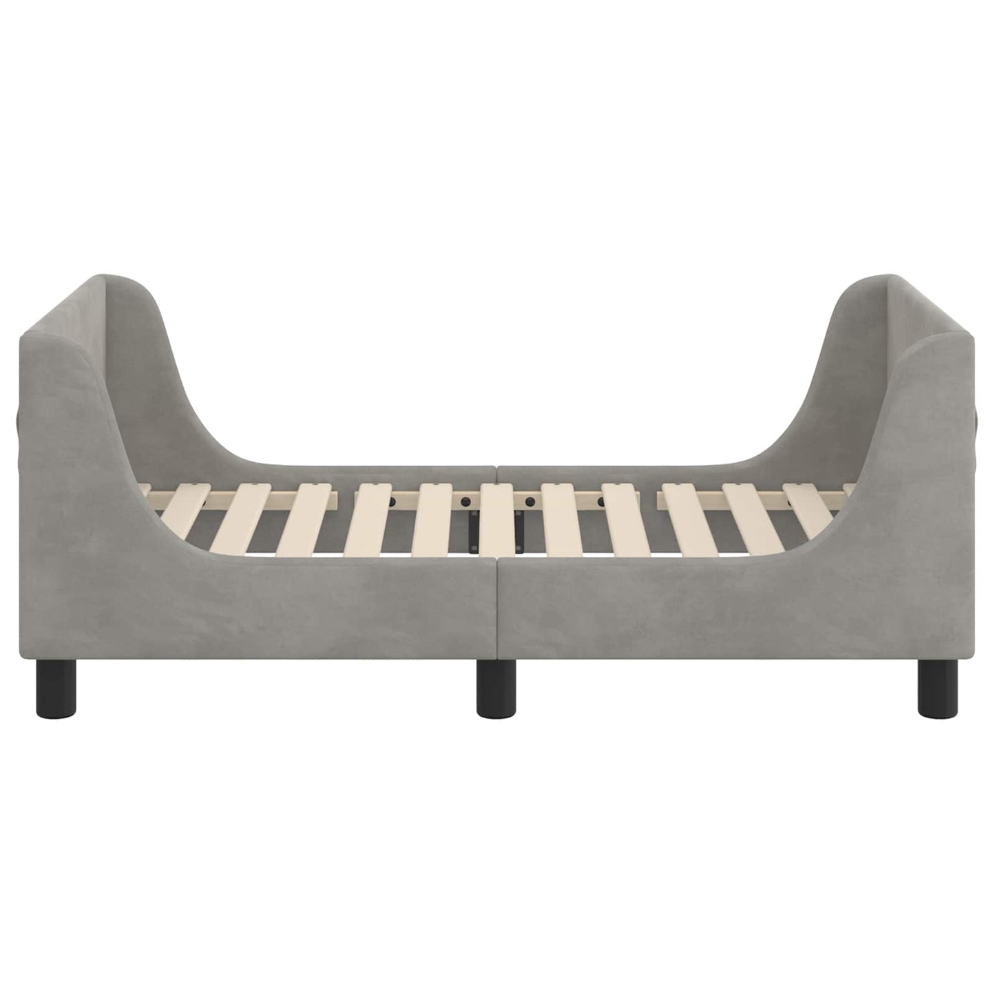 Struttura letto per bambini con testata Grigio Chiaro Velluto | homemem39