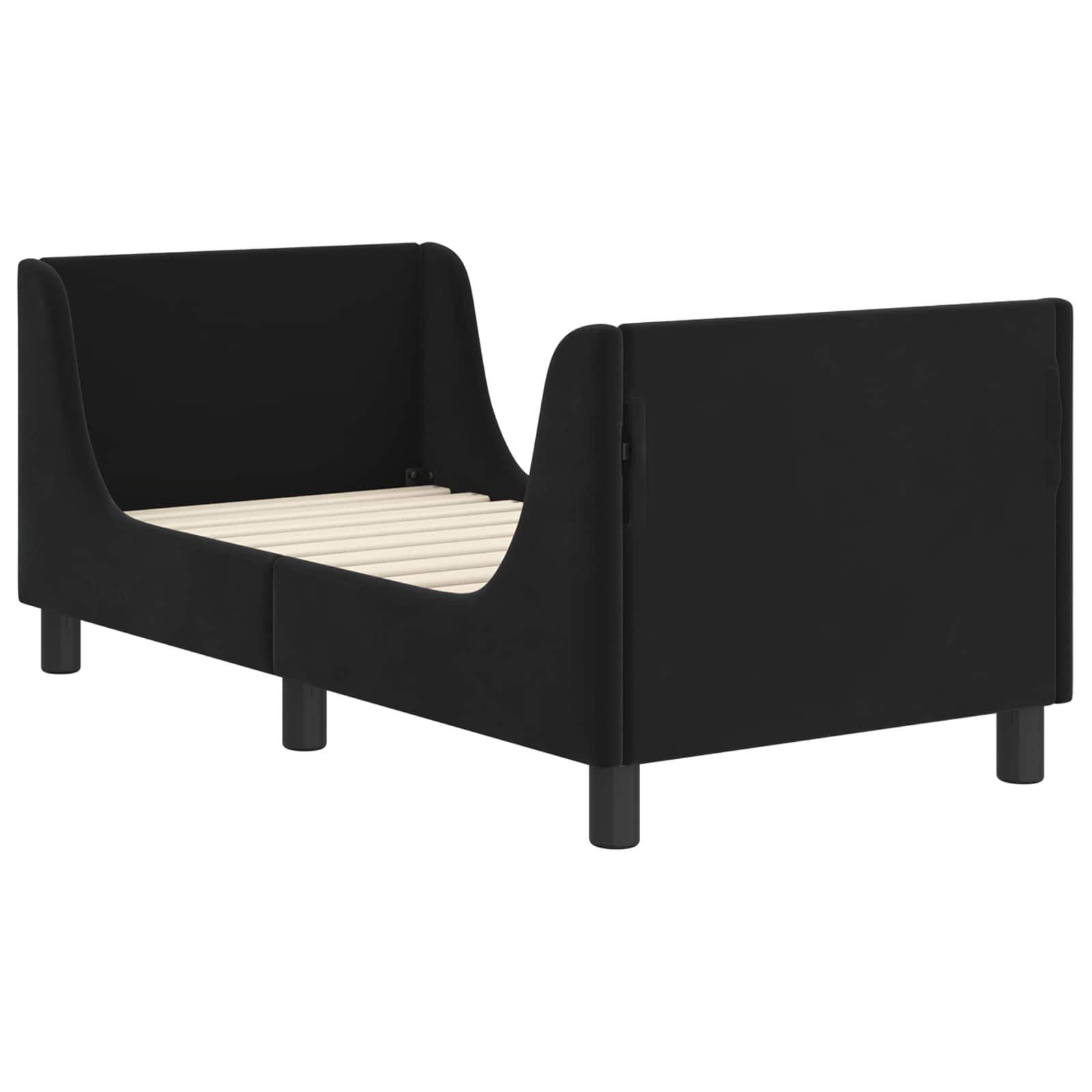 Struttura letto per bambini con testata Nero 70 x 140 cm | homemem39