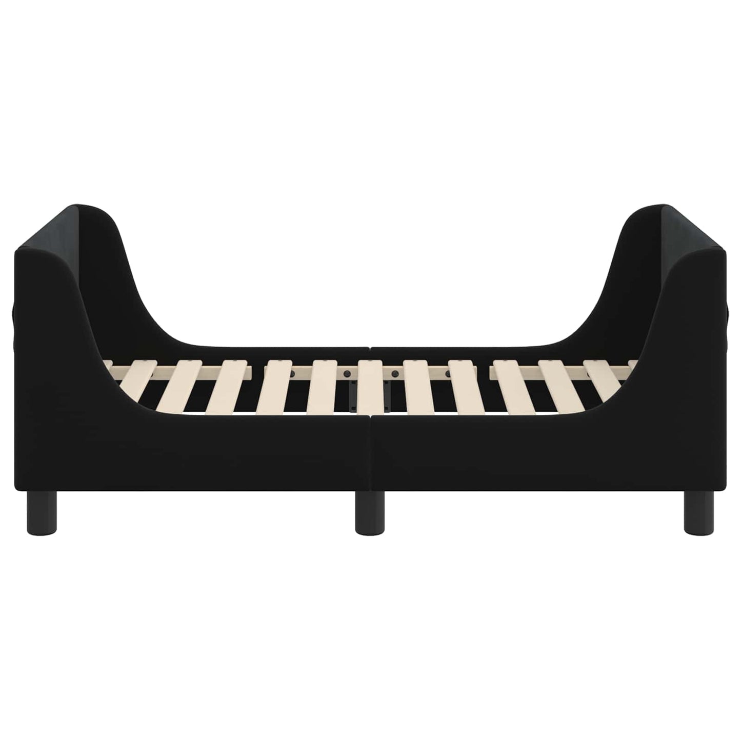 Struttura letto per bambini con testata Nero 70 x 140 cm | homemem39