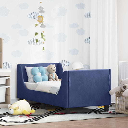 Struttura letto per bambini con testata Blu Polizia 70 x 140 cm | homemem39