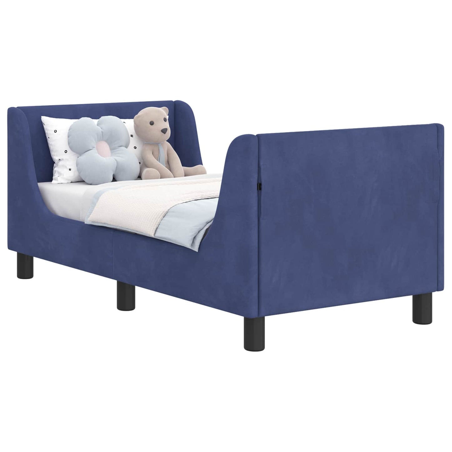 Struttura letto per bambini con testata Blu Polizia 70 x 140 cm | homemem39