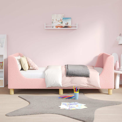 Struttura letto bambini con testata Rosa 80 x 160 cm Bouclé | homemem39