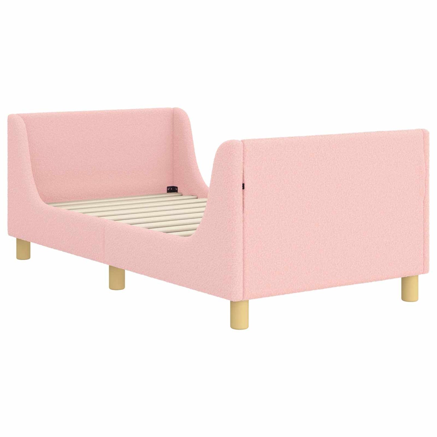 Struttura letto bambini con testata Rosa 80 x 160 cm Bouclé | homemem39