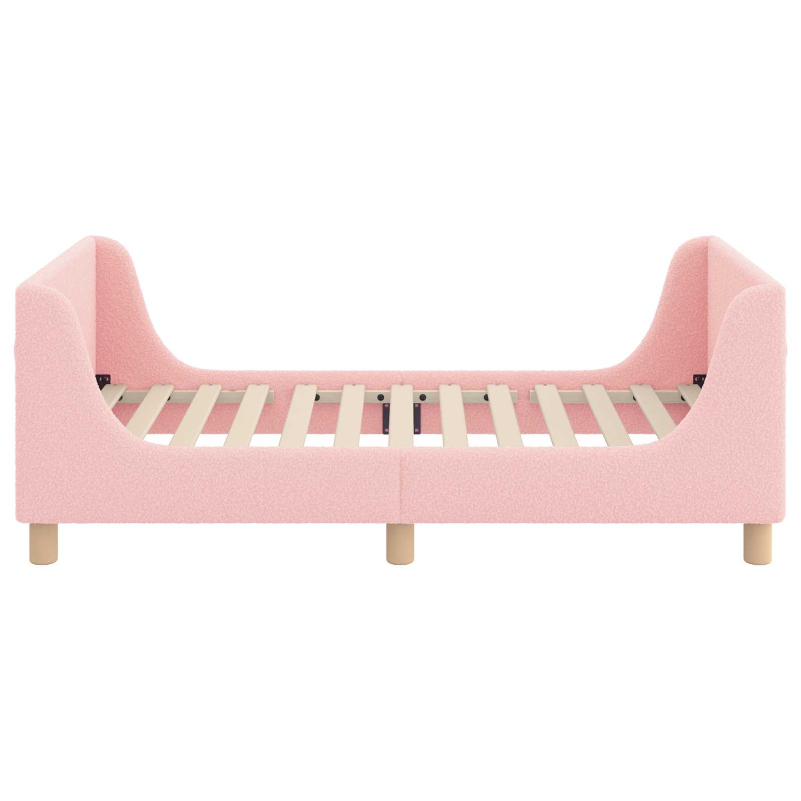 Struttura letto bambini con testata Rosa 80 x 160 cm Bouclé | homemem39