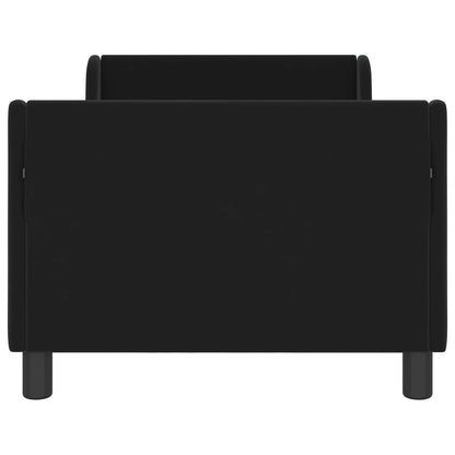 Struttura letto bambini con testata Nero 80 x 160 cm Velluto | homemem39
