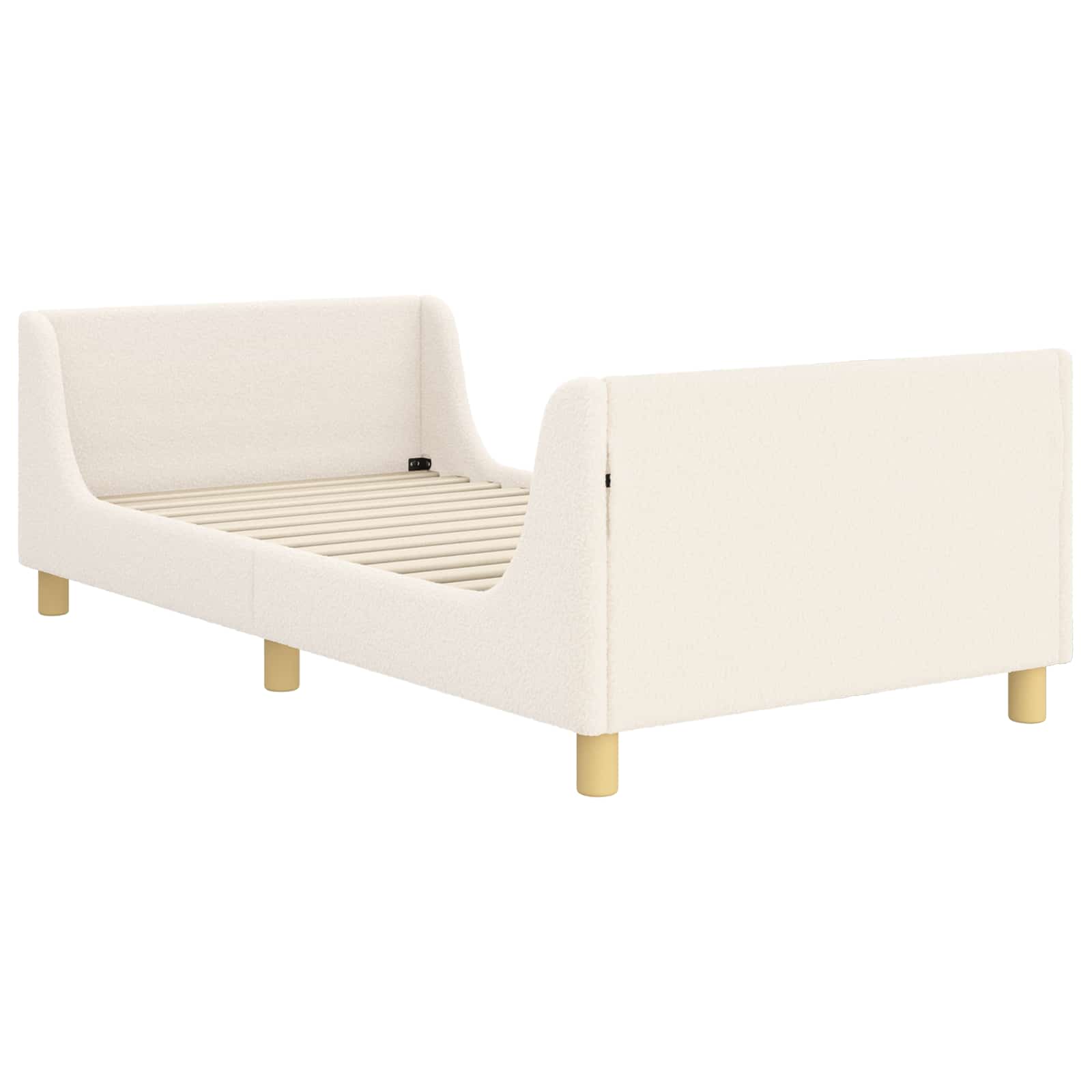 Struttura letto bambini con testata Crema 80 x 200 cm Bouclé | homemem39