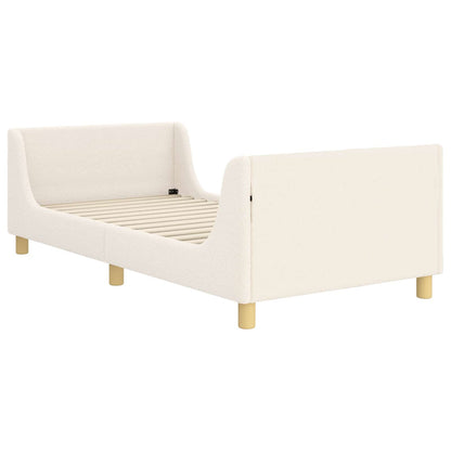 Struttura letto bambini con testata Crema 80 x 200 cm Bouclé | homemem39