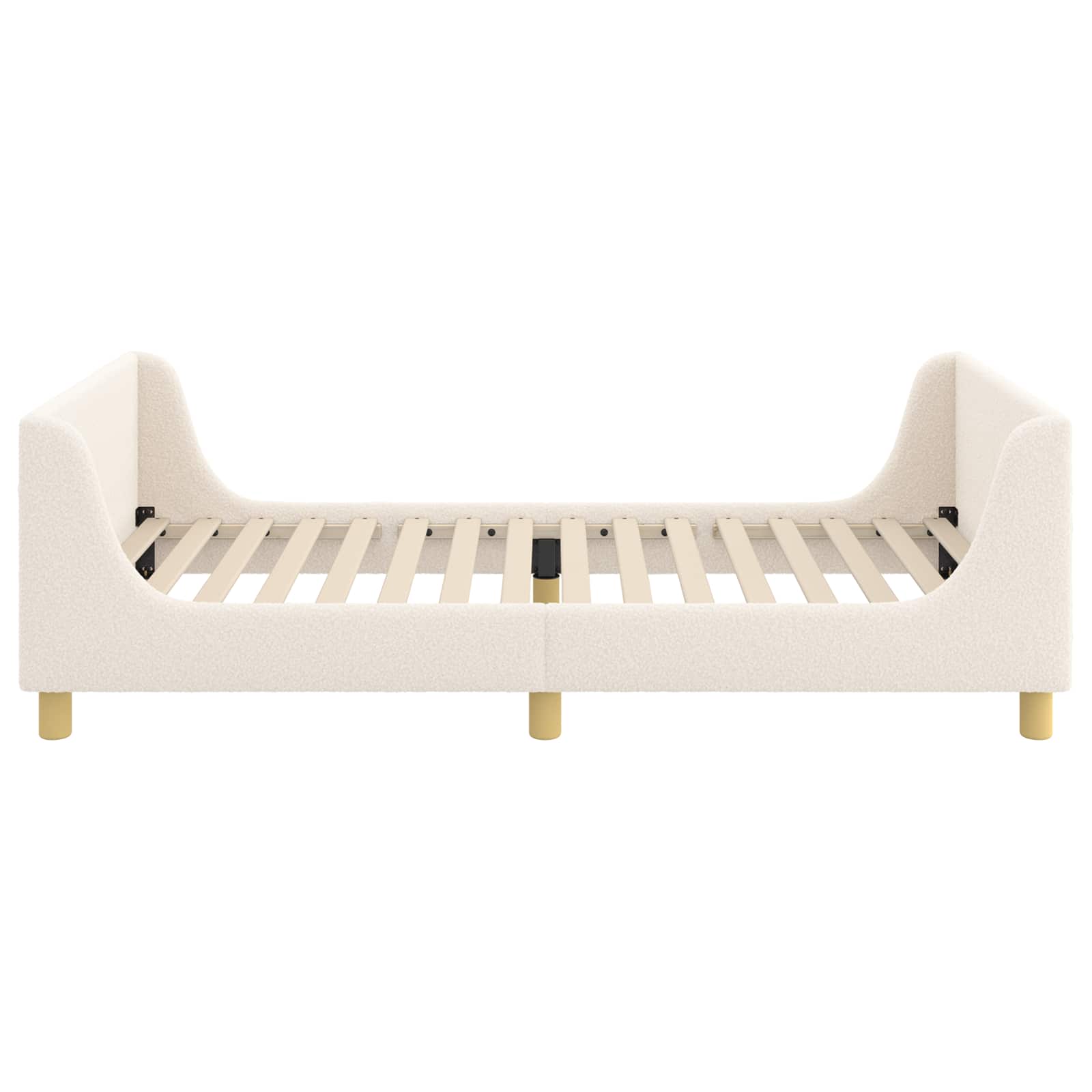 Struttura letto bambini con testata Crema 80 x 200 cm Bouclé | homemem39
