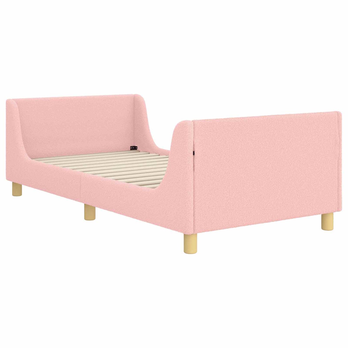 Struttura letto bambini con testata Rosa 80 x 200 cm Bouclé | homemem39