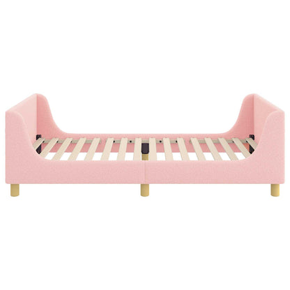 Struttura letto bambini con testata Rosa 80 x 200 cm Bouclé | homemem39