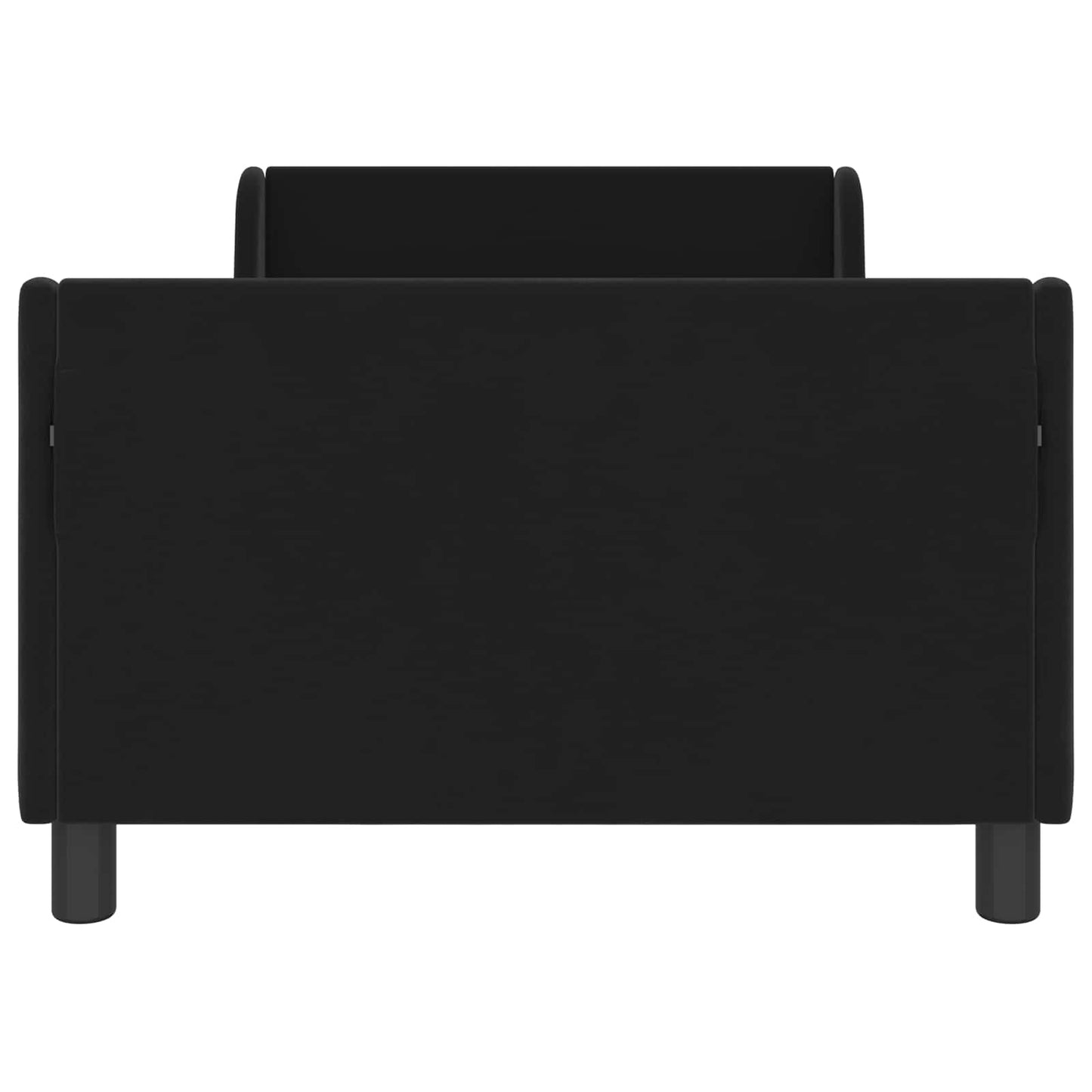 Struttura letto bambini con testata Nero 80 x 200 cm Velluto | homemem39