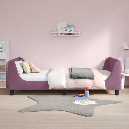 Struttura letto bambini con testata Viola 80 x 200 cm Velluto | homemem39