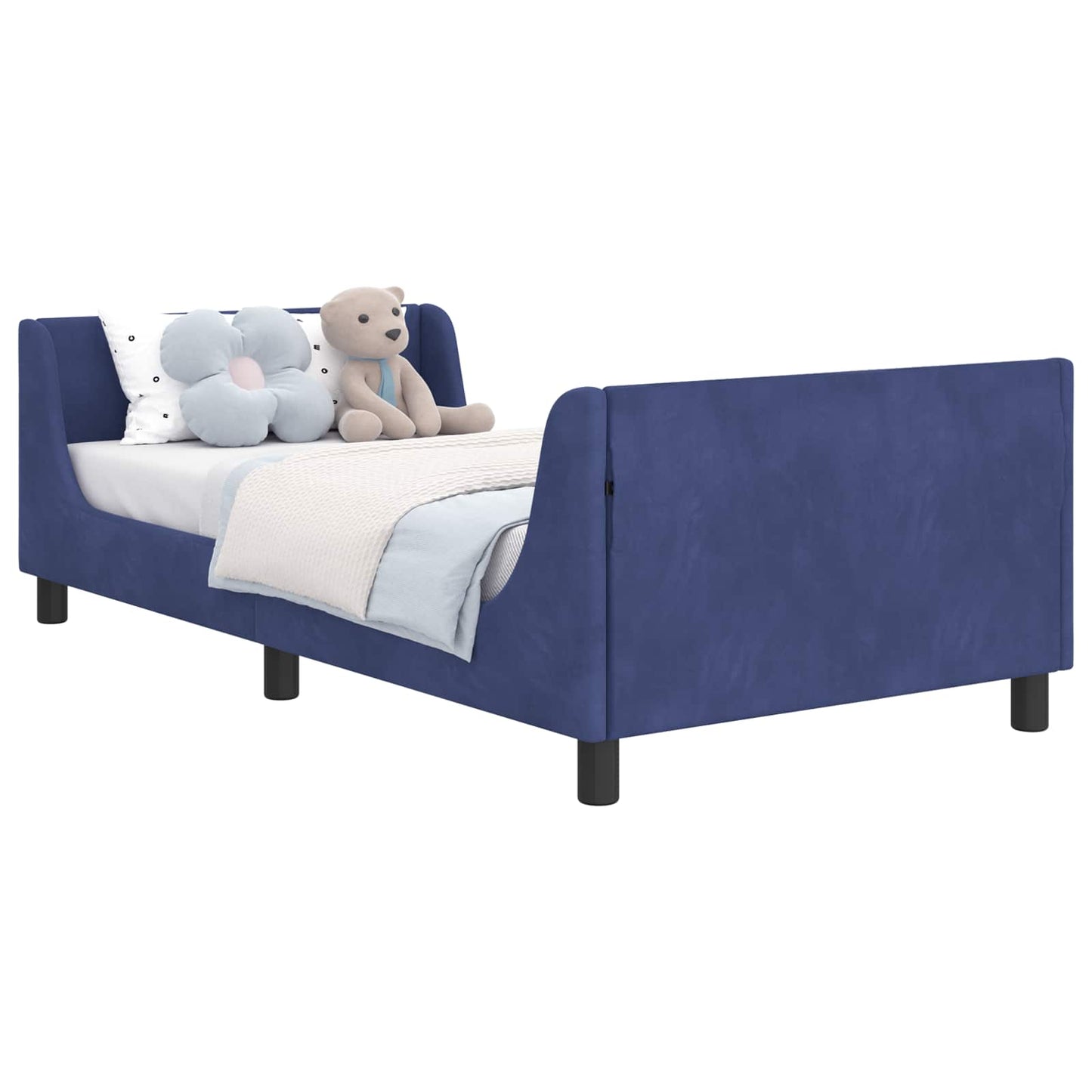 Struttura letto bambini con testata Blu Polizia 80 x 200 cm | homemem39