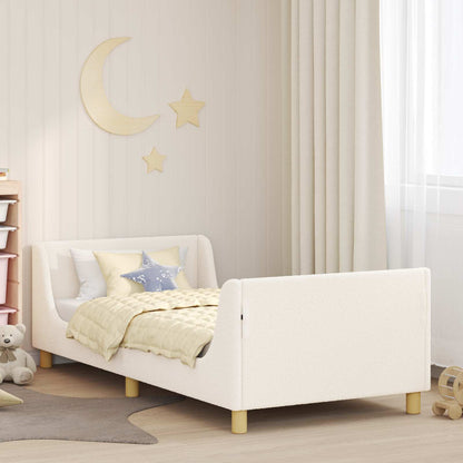 Struttura letto bambini con testata Crema 90 x 190 cm Bouclé | homemem39