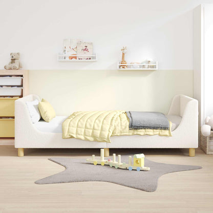 Struttura letto bambini con testata Crema 90 x 190 cm Bouclé | homemem39