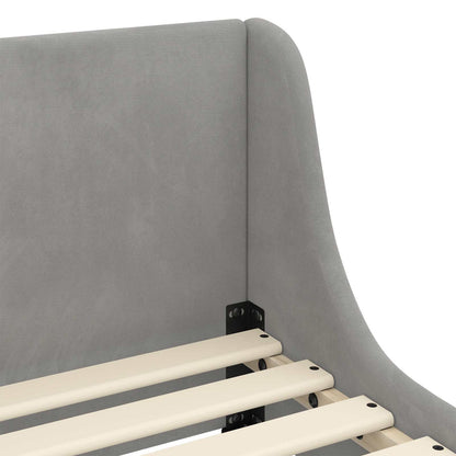 Struttura letto bambini con testata Grigio Chiaro 90 x 190 cm | homemem39