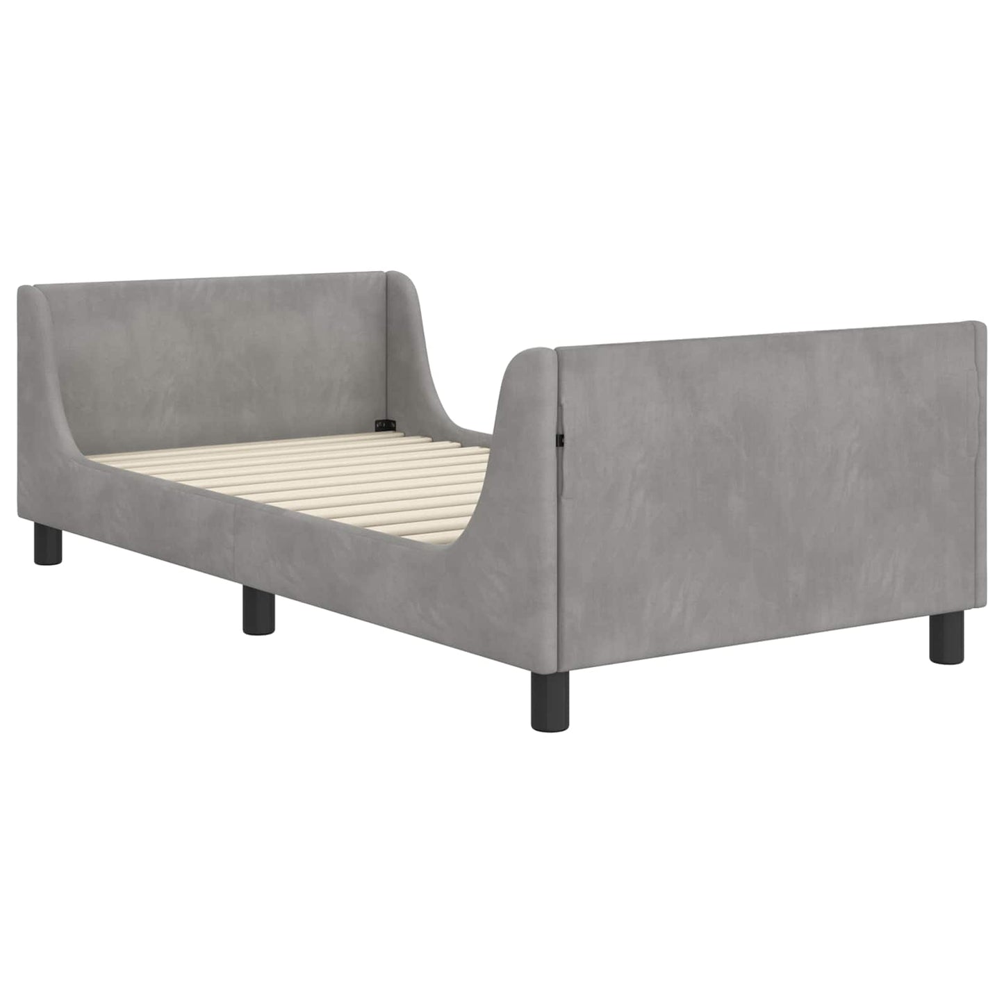 Struttura letto bambini con testata Grigio Chiaro 90 x 190 cm | homemem39