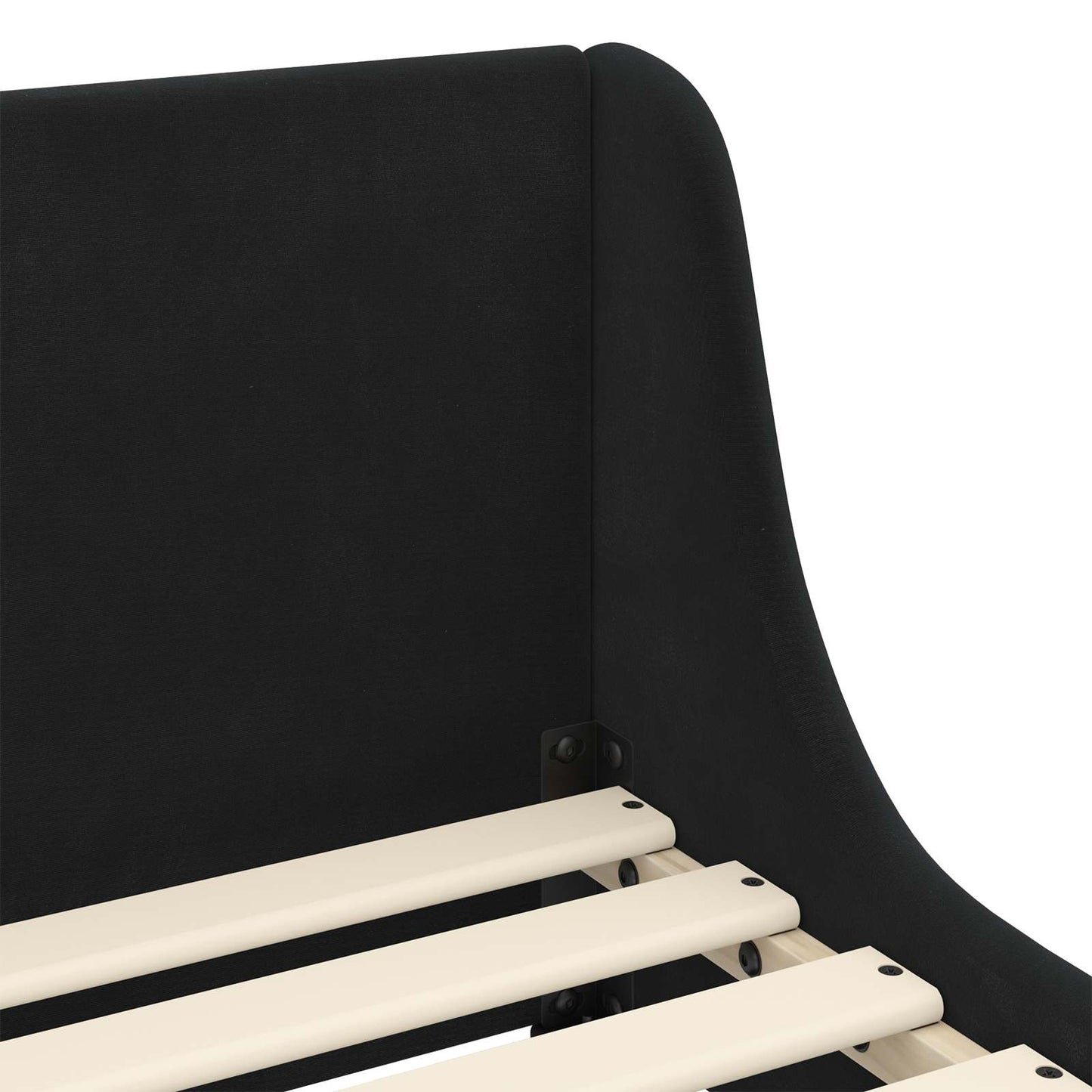 Struttura letto bambini con testata Nero 90 x 190 cm Velluto | homemem39