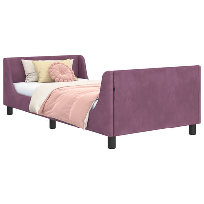 Struttura letto bambini con testata Viola 90 x 190 cm Velluto | homemem39