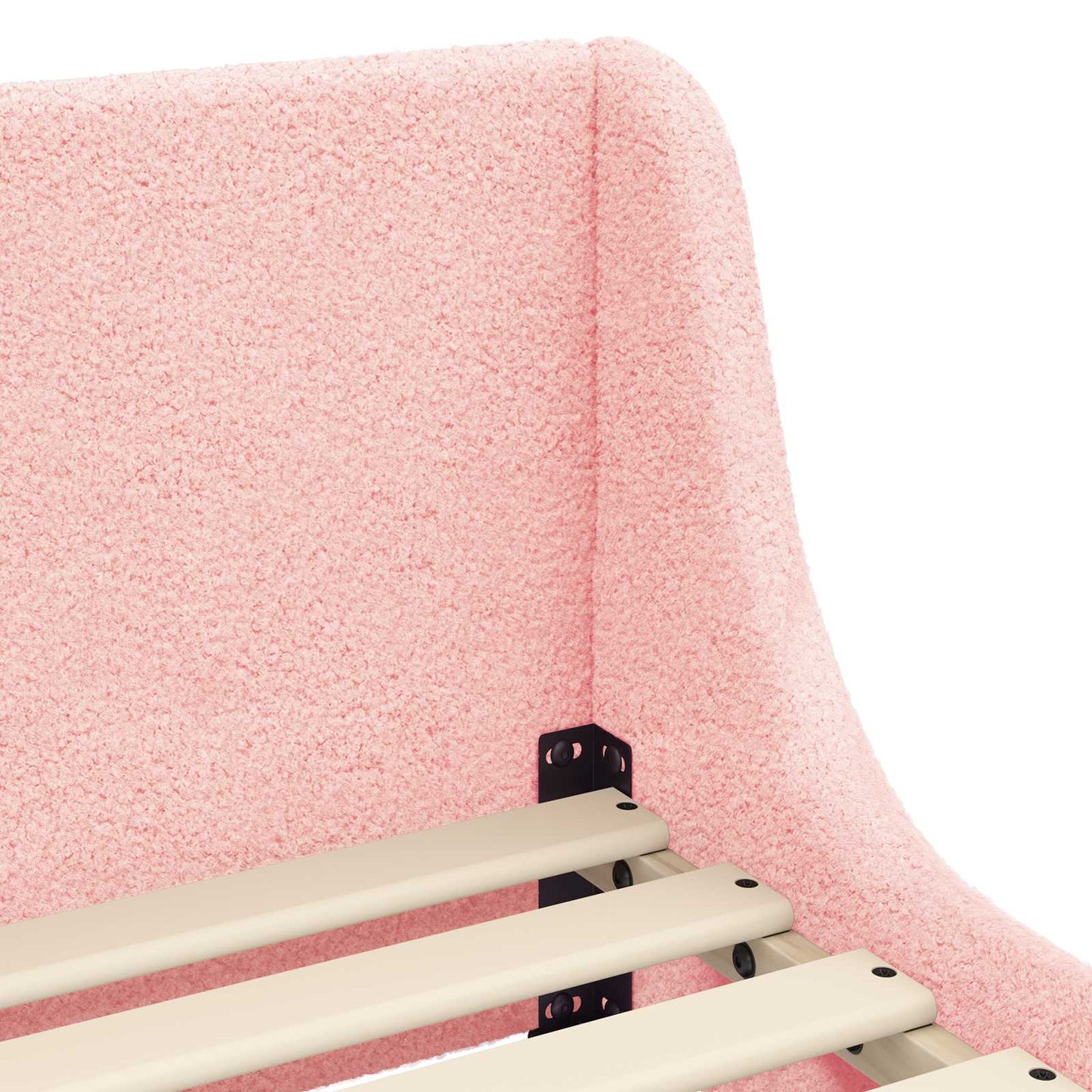 Struttura letto bambini con testata Rosa 90 x 200 cm Bouclé | homemem39