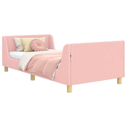 Struttura letto bambini con testata Rosa 90 x 200 cm Bouclé | homemem39
