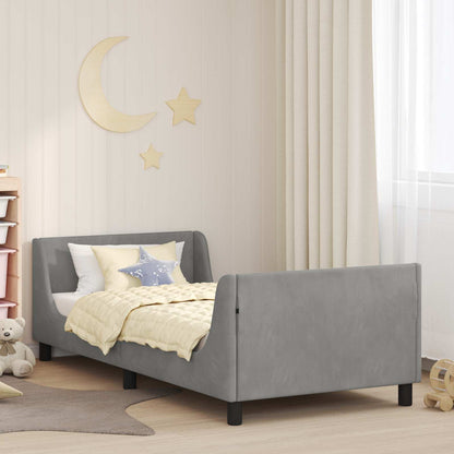 Struttura letto bambini con testata Grigio Chiaro 90 x 200 cm | homemem39