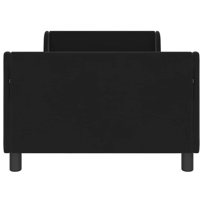 Struttura letto bambini con testata Nero 90 x 200 cm Velluto | homemem39