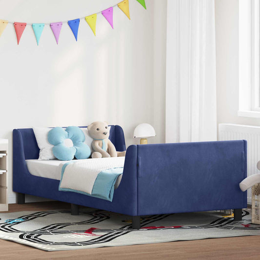 Struttura letto bambini con testata Blu Polizia 90 x 200 cm | homemem39