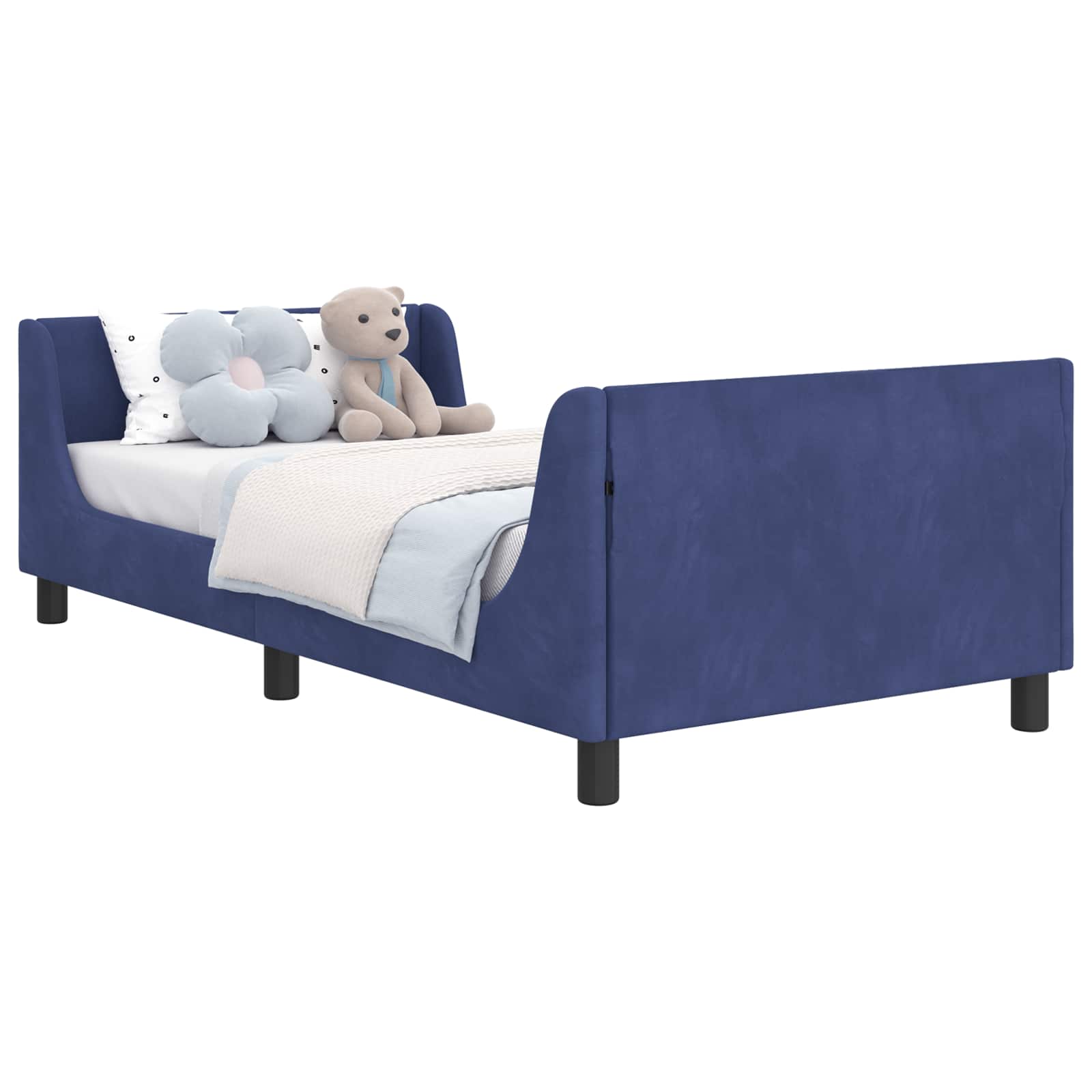 Struttura letto bambini con testata Blu Polizia 90 x 200 cm | homemem39