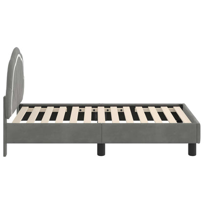 Struttura letto per bambini con testata Grigio Scuro Velluto | homemem39