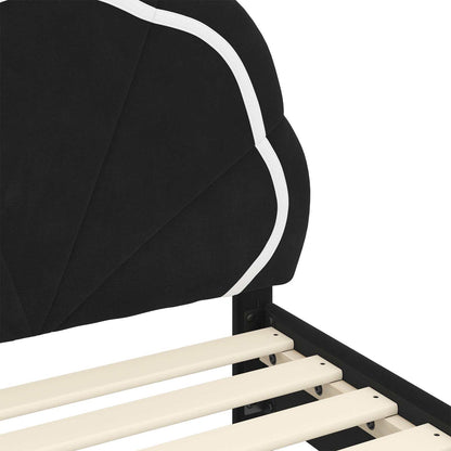 Struttura letto per bambini con testata Nero 70 x 140 cm | homemem39