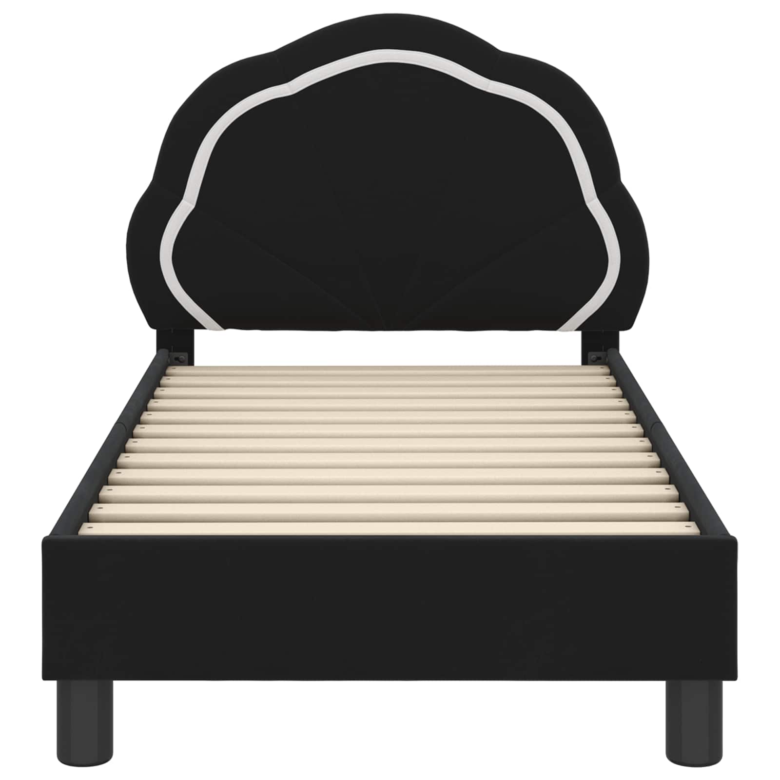 Struttura letto per bambini con testata Nero 70 x 140 cm | homemem39