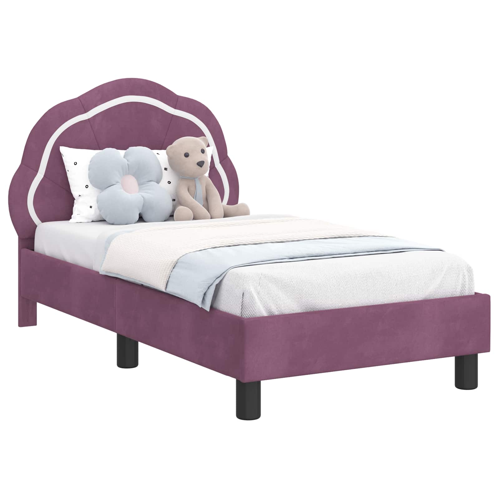 Struttura letto per bambini con testata Viola 70 x 140 cm | homemem39