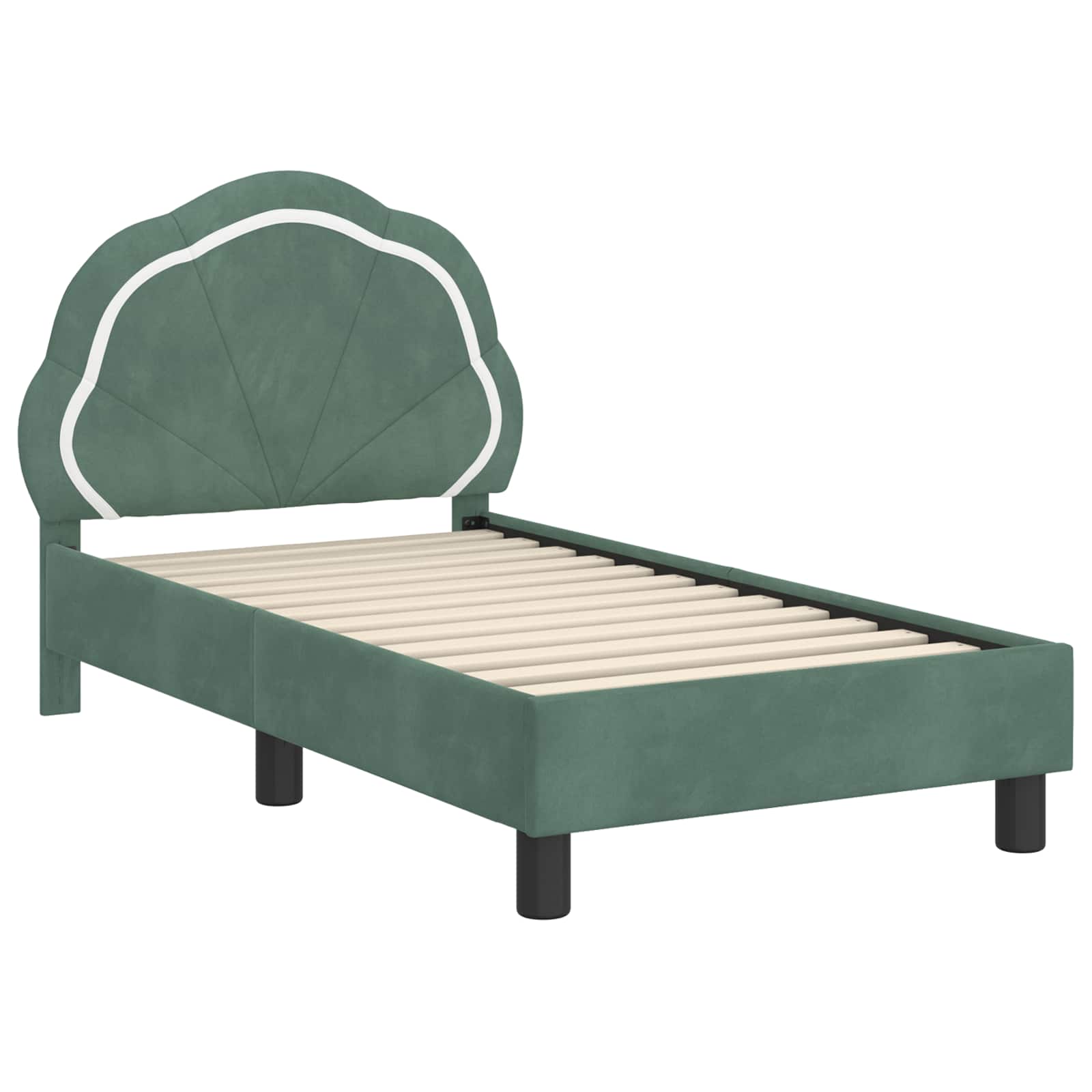 Struttura letto per bambini con testata Verde Mare 70 x 140 cm | homemem39