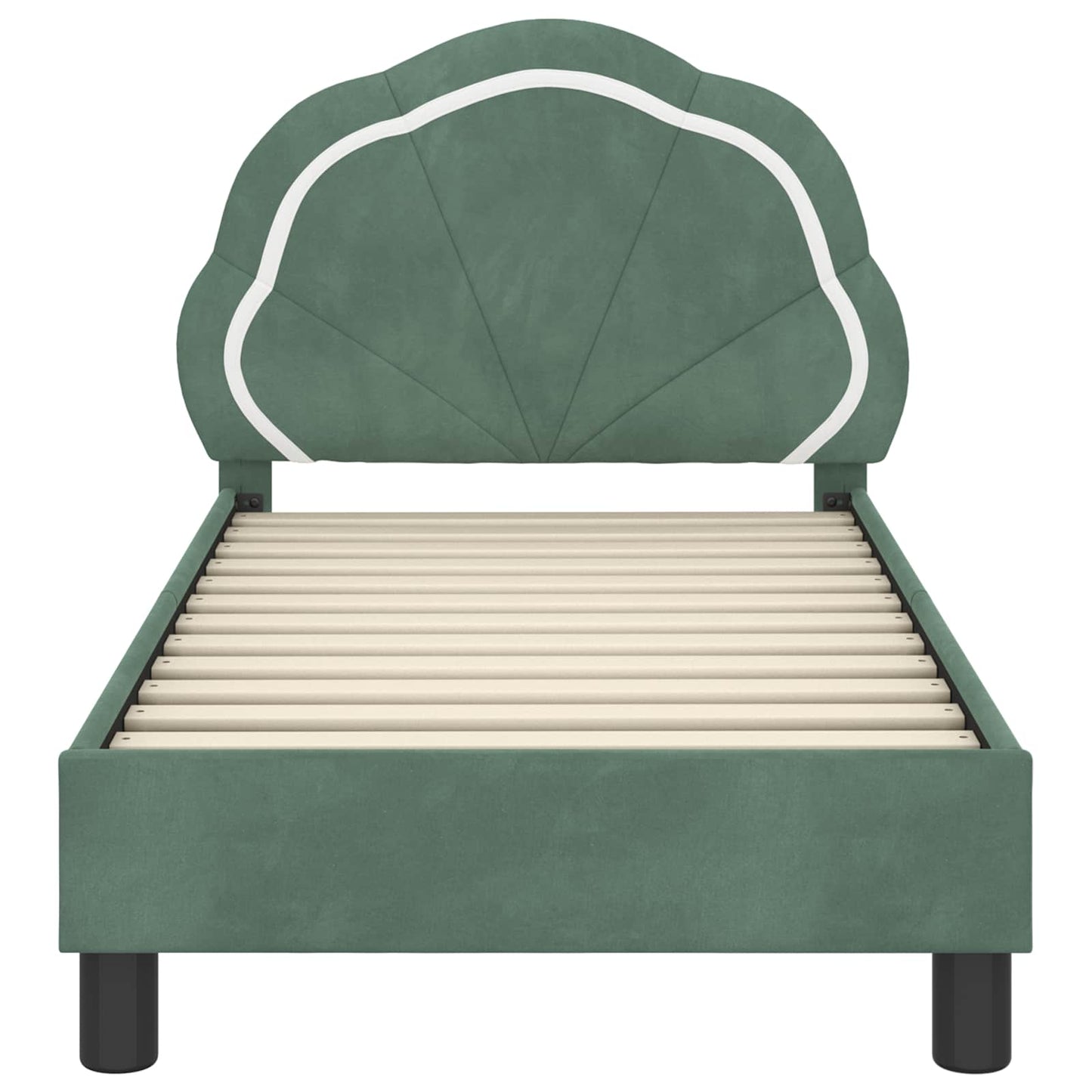 Struttura letto per bambini con testata Verde Mare 70 x 140 cm | homemem39