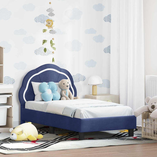 Struttura letto per bambini con testata Blu Polizia 70 x 140 cm | homemem39