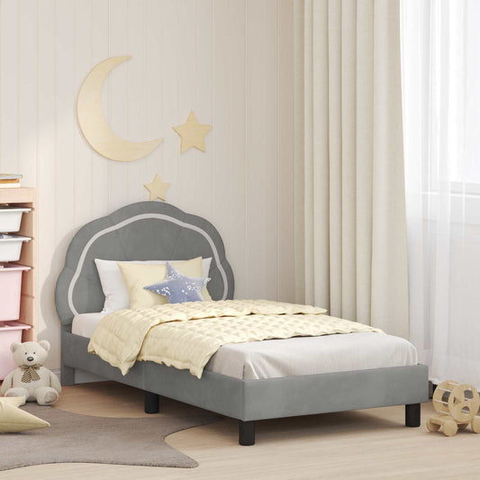 Struttura letto bambini con testata Grigio Chiaro 80 x 160 cm | homemem39