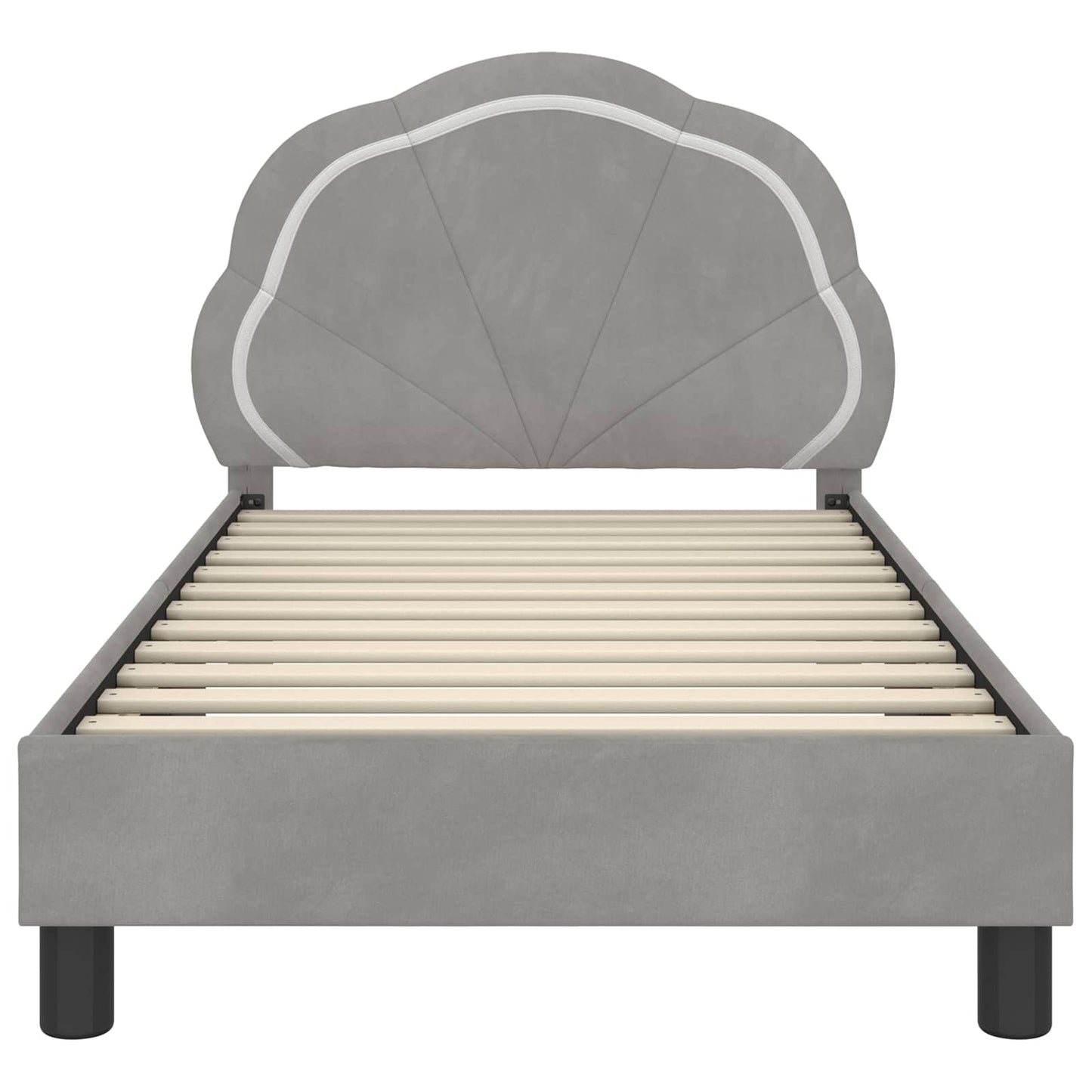 Struttura letto bambini con testata Grigio Chiaro 80 x 160 cm | homemem39