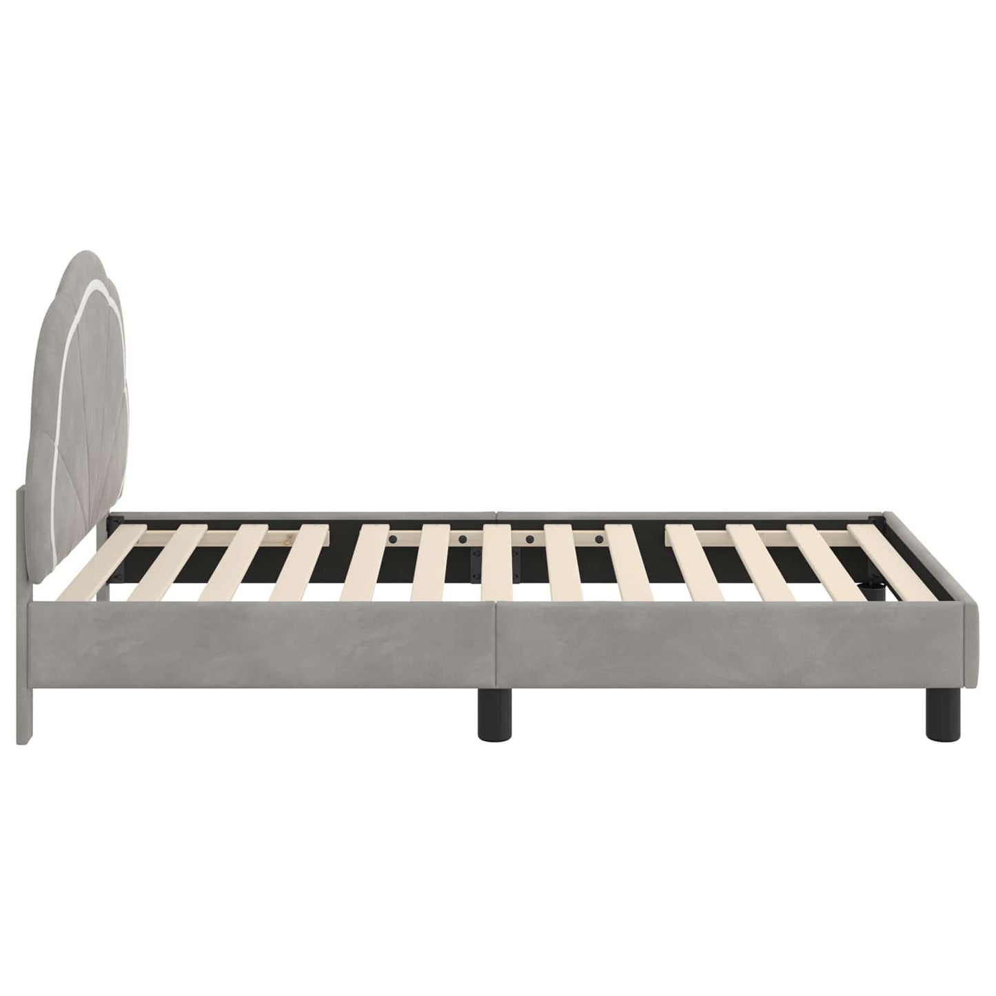 Struttura letto bambini con testata Grigio Chiaro 80 x 160 cm | homemem39