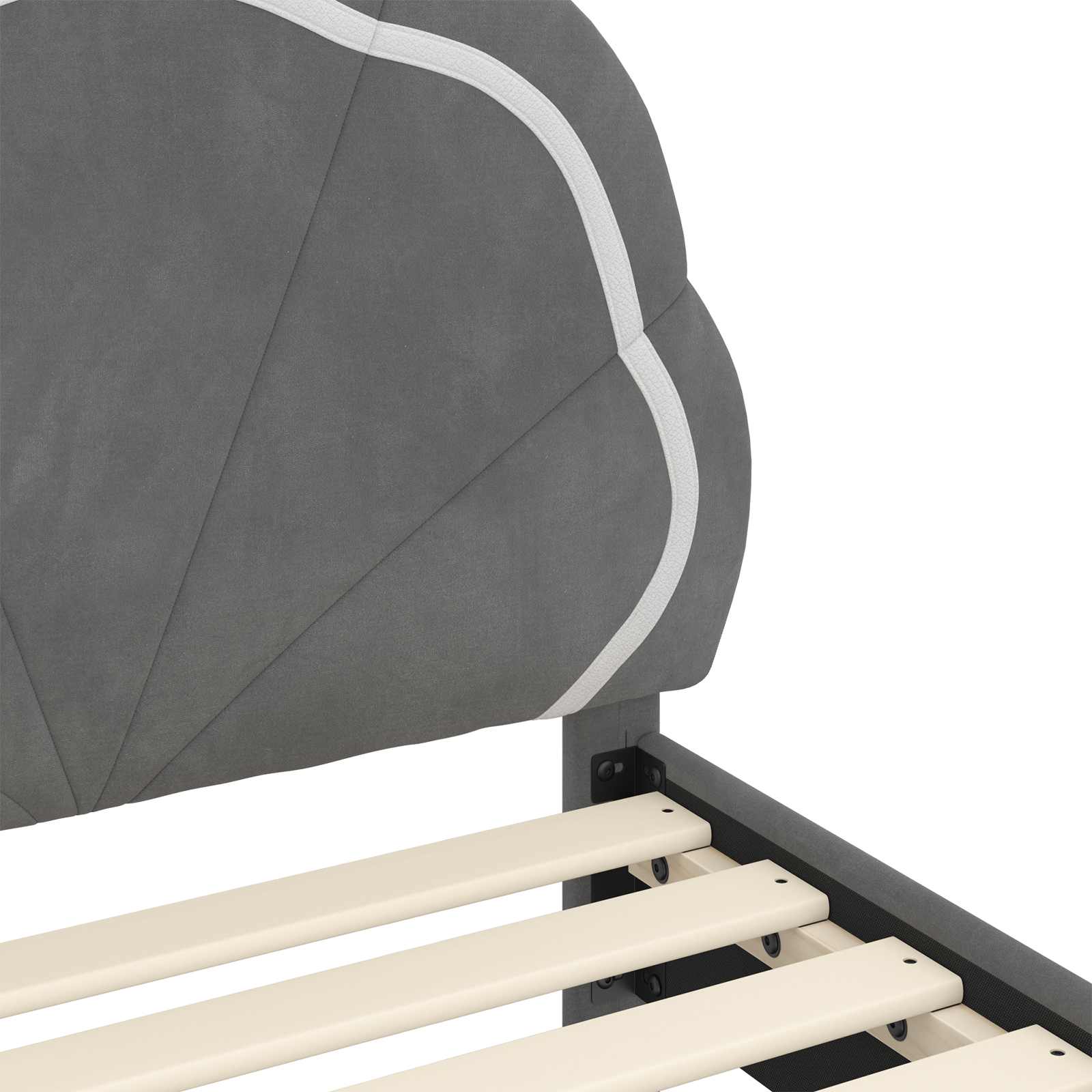 Struttura letto bambini con testata Grigio Scuro 80 x 160 cm | homemem39