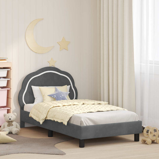 Struttura letto bambini con testata Grigio Scuro 80 x 160 cm | homemem39