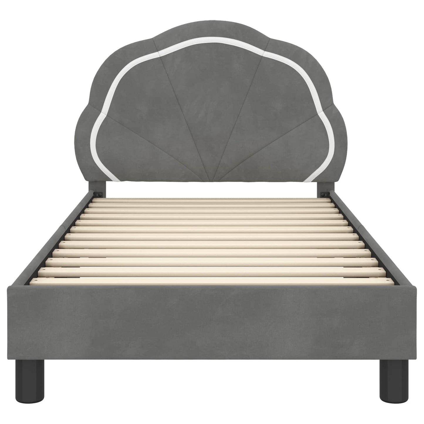 Struttura letto bambini con testata Grigio Scuro 80 x 160 cm | homemem39