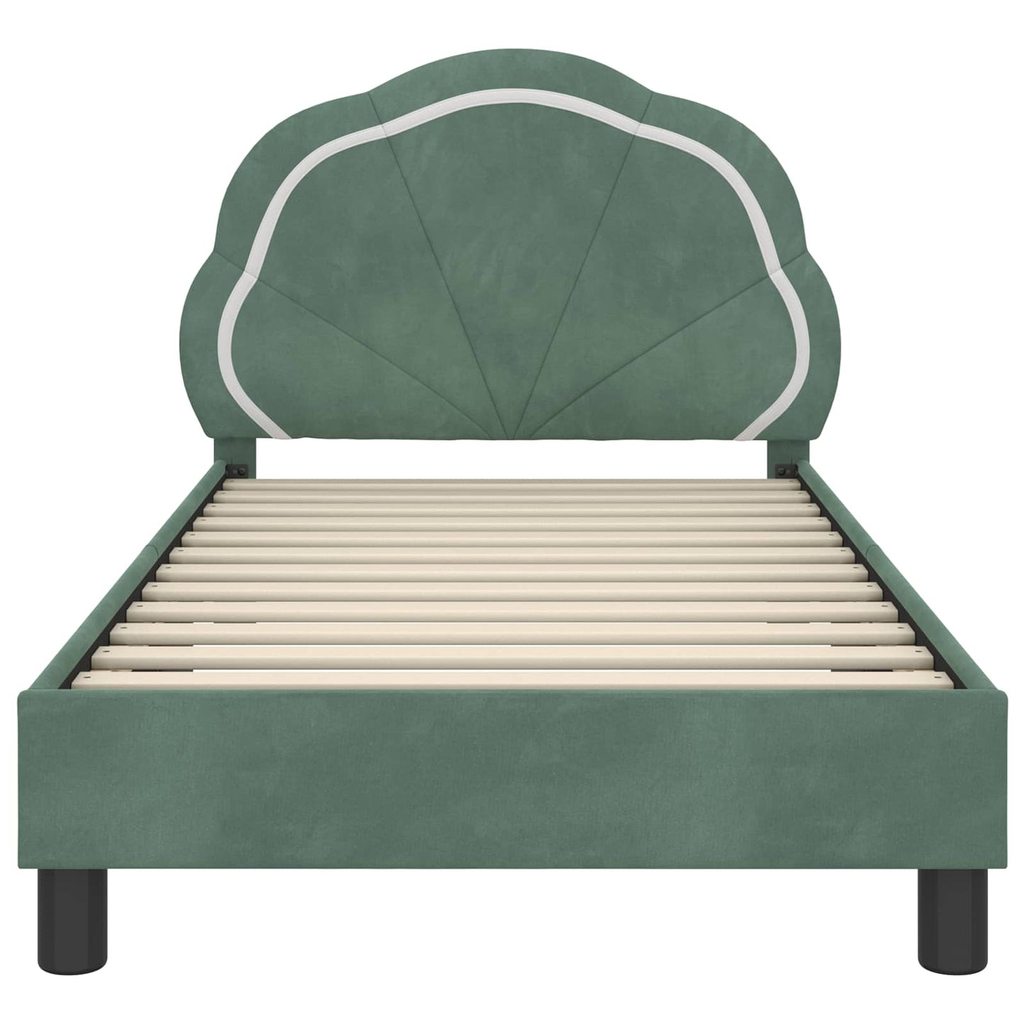 Struttura letto bambini con testata Verde Mare 80 x 160 cm | homemem39