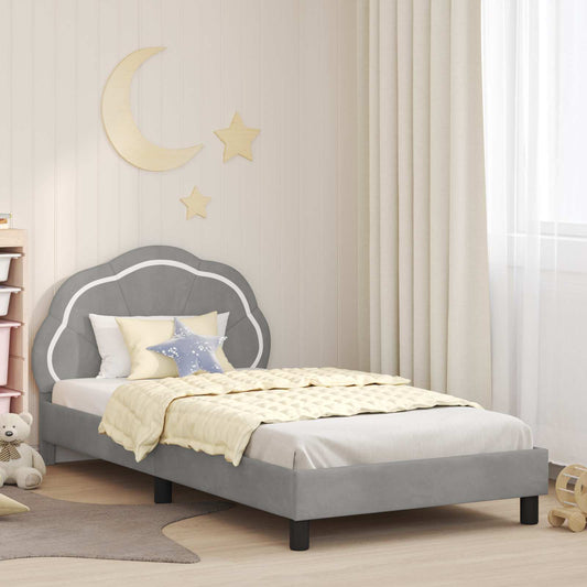 Struttura letto bambini con testata Grigio Chiaro 80 x 200 cm | homemem39