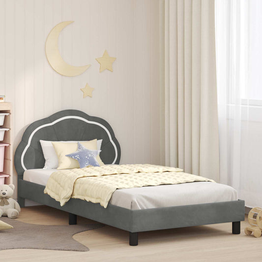 Struttura letto bambini con testata Grigio Scuro 80 x 200 cm | homemem39