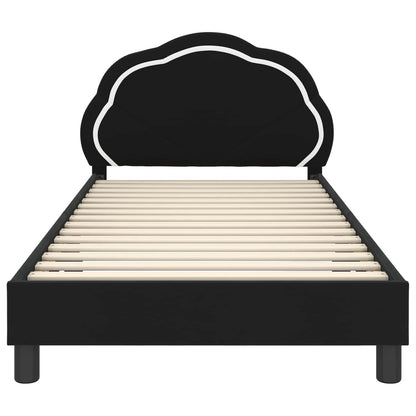 Struttura letto bambini con testata Nero 80 x 200 cm Velluto | homemem39