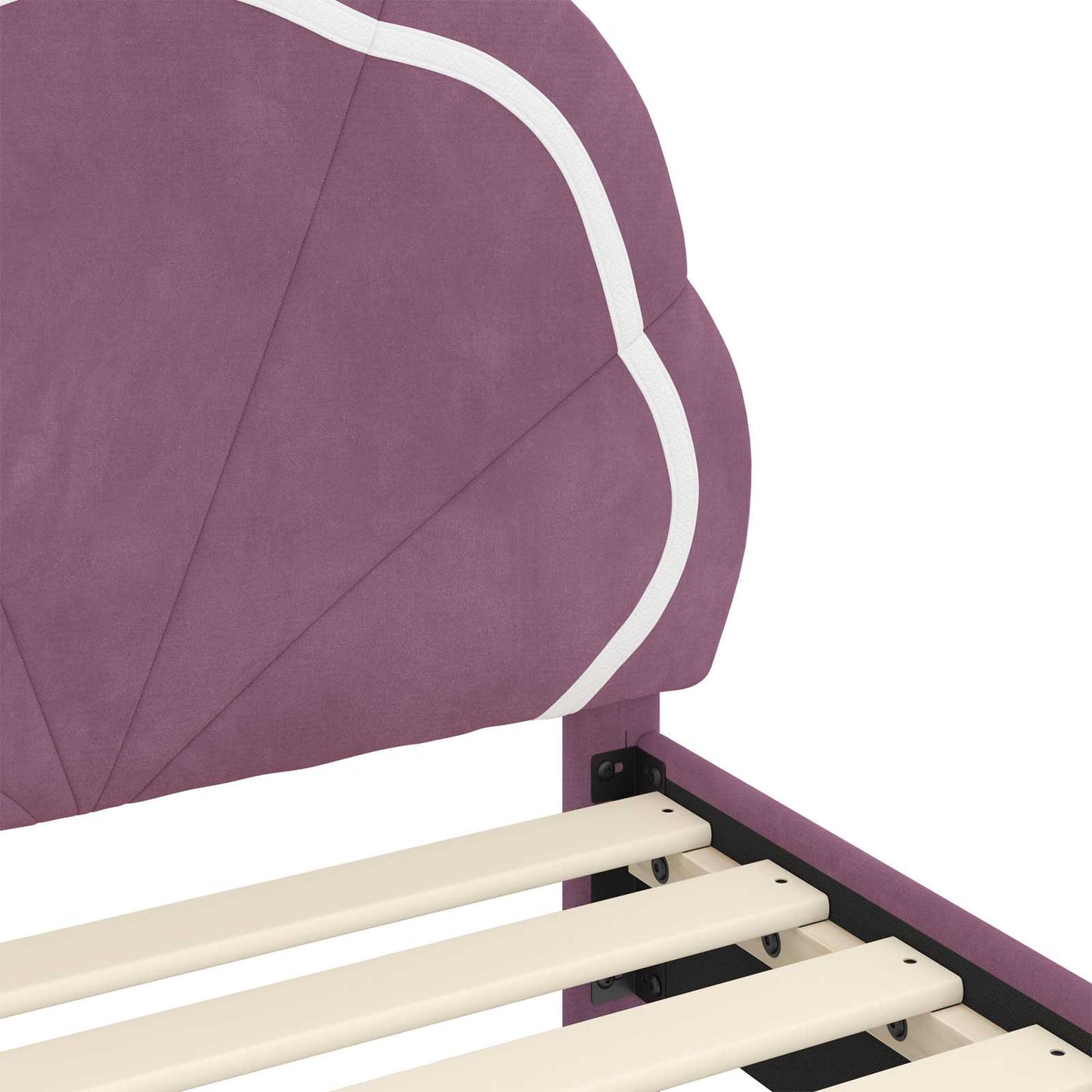 Struttura letto bambini con testata Viola 80 x 200 cm Velluto | homemem39