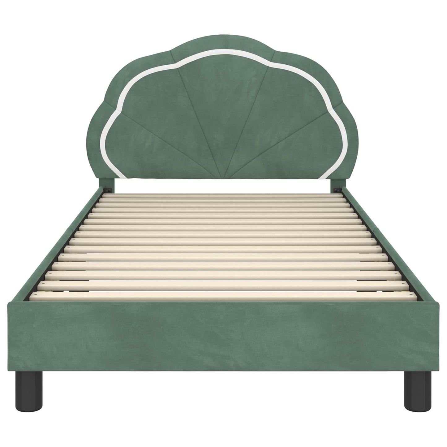 Struttura letto bambini con testata Verde Mare 80 x 200 cm | homemem39