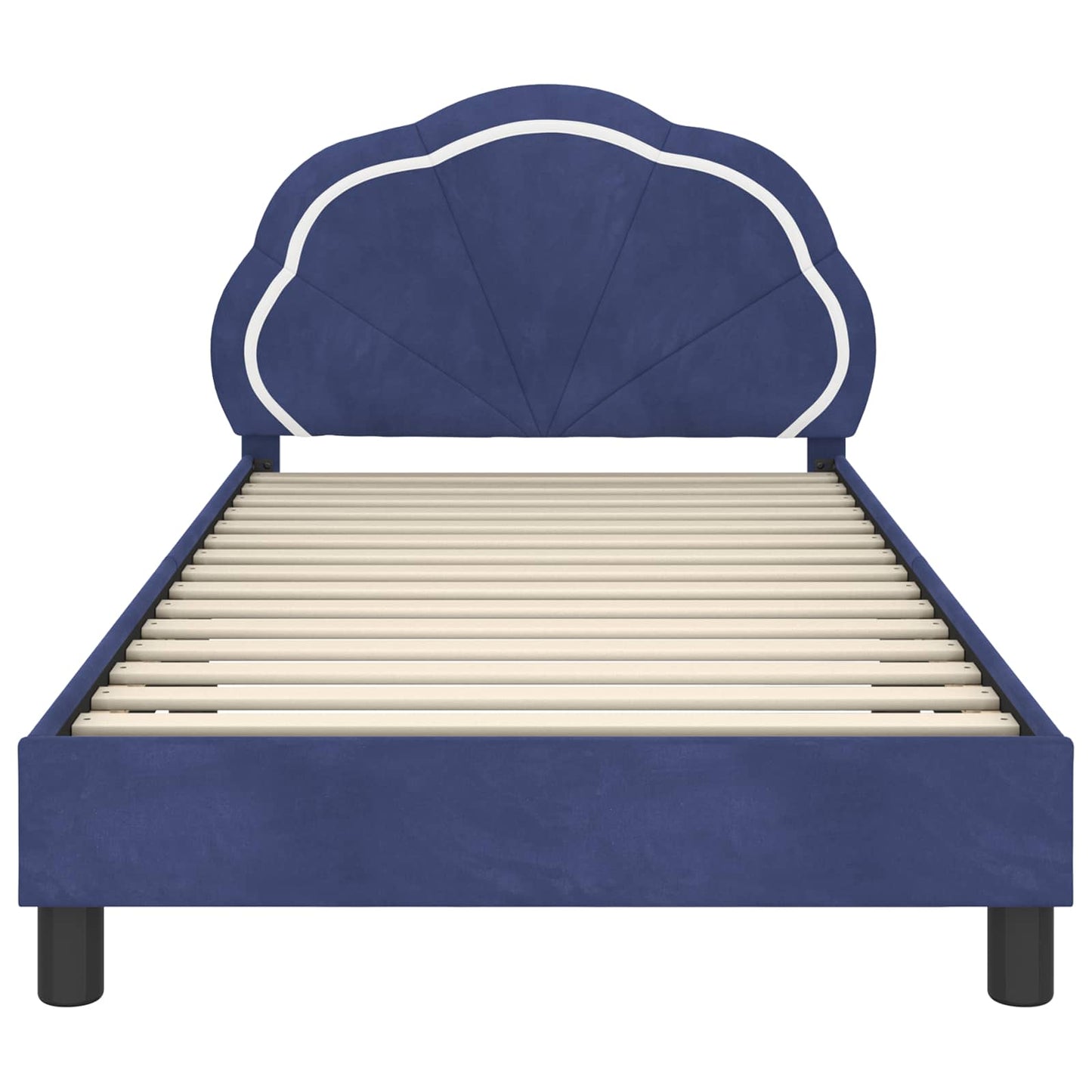 Struttura letto bambini con testata Blu Polizia 80 x 200 cm | homemem39