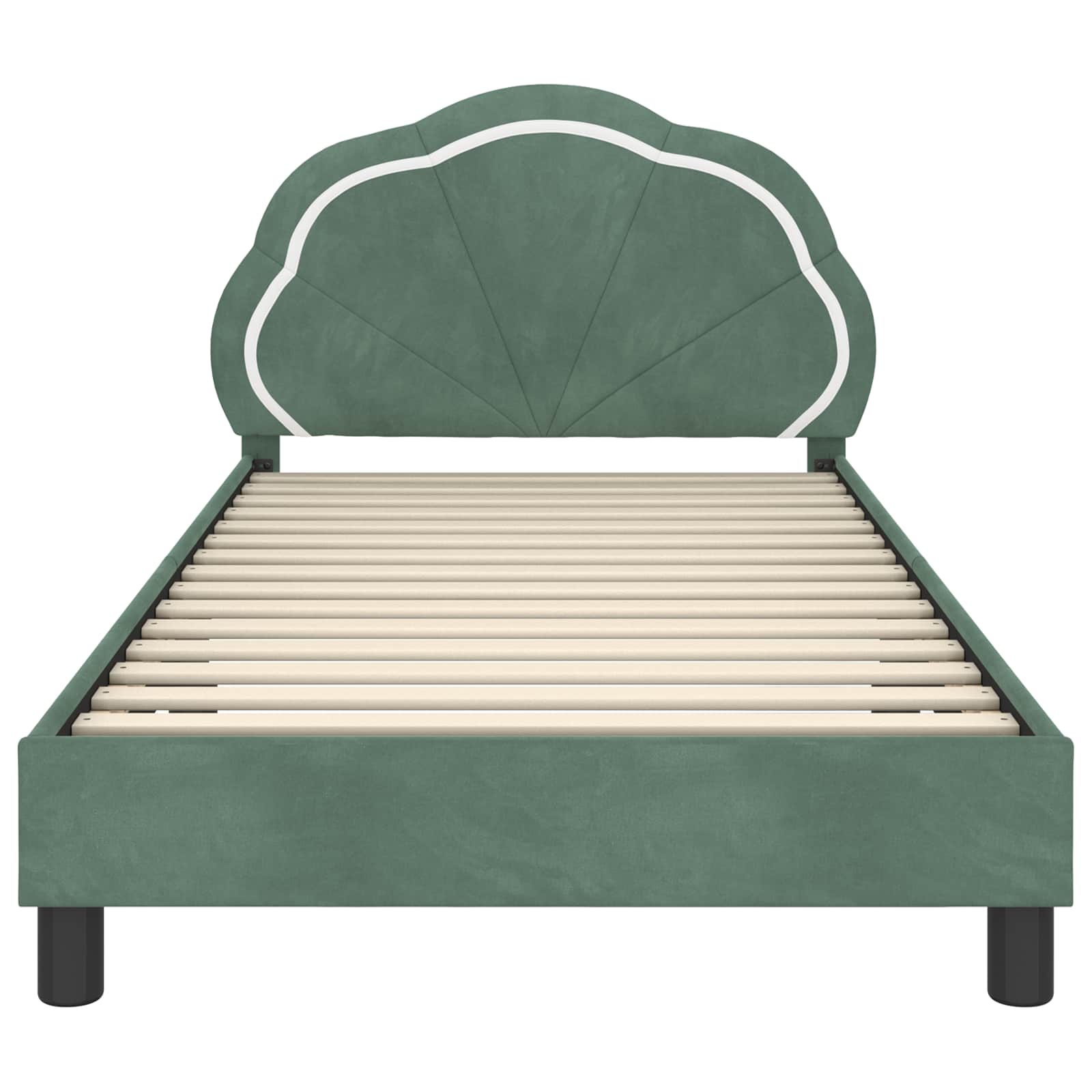 Struttura letto bambini con testata Verde Mare 90 x 190 cm | homemem39